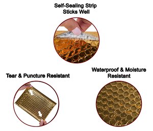 10X13Inch Bưu Phẩm Bong Bóng Gửi Thư Túi Vàng Phong Bì Tùy Chỉnh In Poly Mailer Bag Vận Chuyển Nhanh Bưu Kiện Nhựa Chuyển Phát Nhanh Túi - Product Image 4