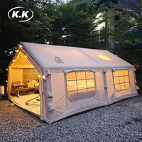Kawagebo Kamp (KK) 12' X 16' Gonflable 17.2 ㎡   Tente de camping familiale en coton de luxe, cabane portable pour glamping