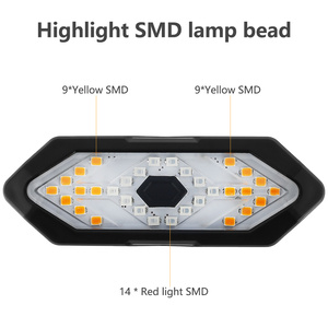 Segnale di svolta <span class=keywords><strong>per</strong></span> bicicletta, lampada posteriore a LED con ricarica USB <span class=keywords><strong>per</strong></span> bicicletta, lampada posteriore notturna con telecomando senza fili - Product Image 6