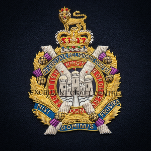 SCOTISH KINGS OWN BORDERERS High Quality Lace Embroidered Patch <b>Sew</b>-On Fabric Badge Circular Luxury Design for Garment - Product Image 2