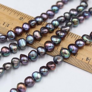 <span class=keywords><strong>Perle</strong></span> de culture d'eau douce naturelle baroque 7-8 mm, double face, trou droit, vert <span class=keywords><strong>malachite</strong></span> symphonique, noir, <span class=keywords><strong>perle</strong></span> en vrac - Product Image 4