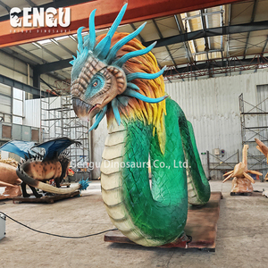 Statue Animatronique Personnalisée de Quetzalcoatl, Dieu <span class=keywords><strong>Serpent</strong></span> Plumeux, Figurine Mythologique, Modèle Réaliste Grandeur Nature d'Antiquité - Product Image 3