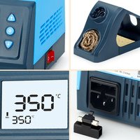 Stasiun Solder Digital KELLYSHUN T12 PLUS dengan Layar Digital, Temperatur Dapat Diatur, Pistol Solder Konstan, Perawatan Ponsel