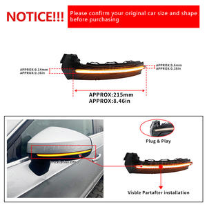 Ambre Bleu Séquentiel 2PCS LED Dynamic Turn Signal Light Flashing Side Mirror Indicator Blinker pour <span class=keywords><strong>Audi</strong></span> <span class=keywords><strong>A3</strong></span> 8V S3 RS3 2013-2020 - Product Image 4