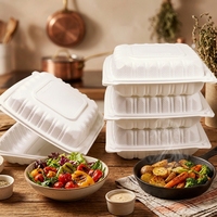 Boîte alimentaire jetable en MFPP sur mesure HSQY, compatible micro-ondes, pour l'emballage de repas préparés