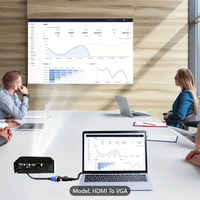 Adaptador HDMI a VGA 1080P, Conversor Unidireccional para Monitor/Proyector/Laptop/PC - Plug and Play