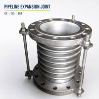 5% de réduction Joint de dilatation métallique à soufflet à bride PN16 pour compensation thermique des systèmes de tuyauterie industriels