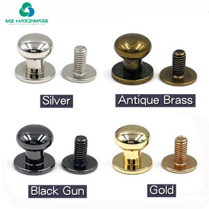 MZhardware 4/5/6/7/8/9/10MM manopola tonda rivetti in metallo Monk testa viti borchie in lega fibbia chiodo panno bottone borsa in pelle artigianale - Product Image 4
