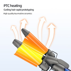 Rizador de Pelo Profesional de <span class=keywords><strong>3</strong></span> Barras 2025: Crea Rizos Ondulados con Estilo Inteligente y Cuidado Cerámico Avanzado para Resultados de Salón. - Product Image 4