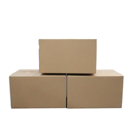 Boîte d'expédition en carton ondulé, personnalisée, à fentes standard, couleur brun uni, pour le transport de marchandises