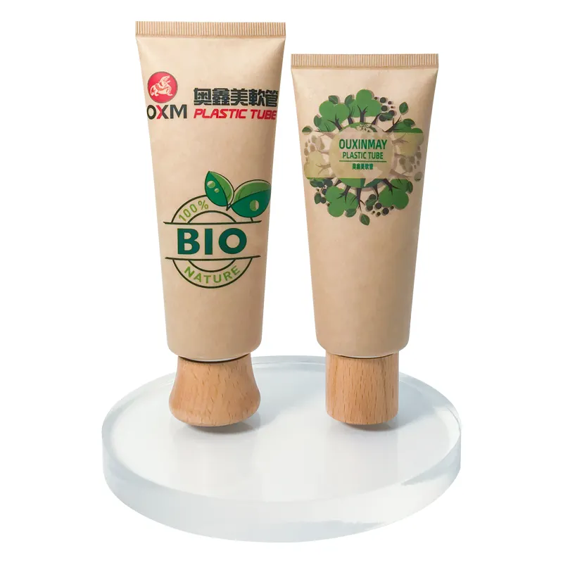 Papier recyclable PCR plastique lotion pour le corps crème pour les mains cosmétique tube souple emballage de tubes à presser biodégradables