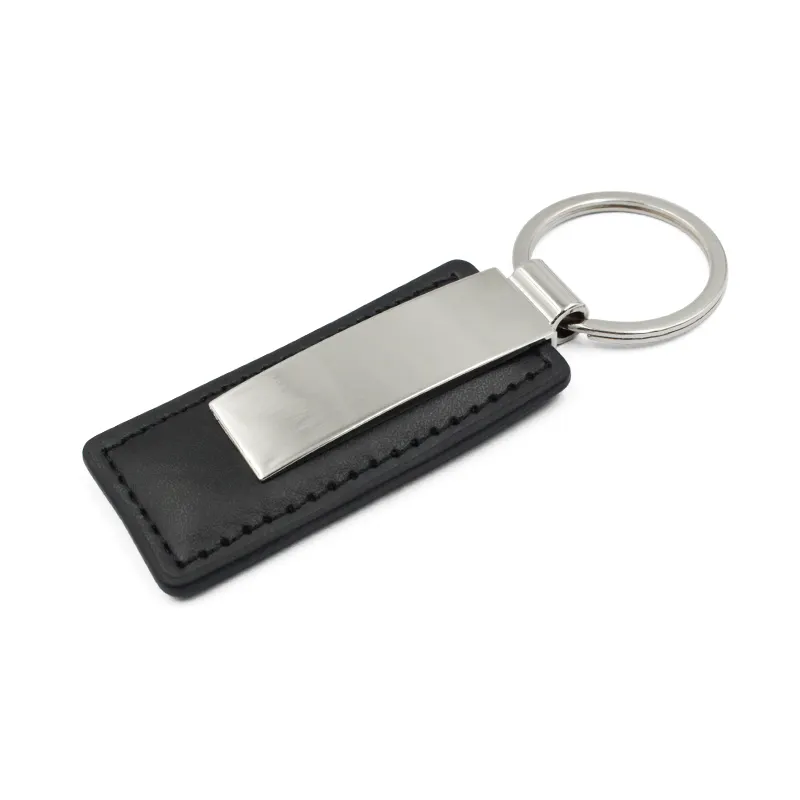 Personalized Custom Design Metal Leather Key Chain Braided Blank Luxury Genuine Bulk Pu Faux Real Leather Photo Keychain