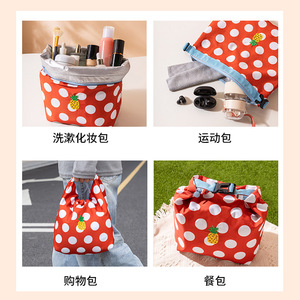 Sac à déjeuner pliable avec isolation, grande capacité, sac de rangement multifonctionnel pour aliments et cosmétiques - Product Image 4