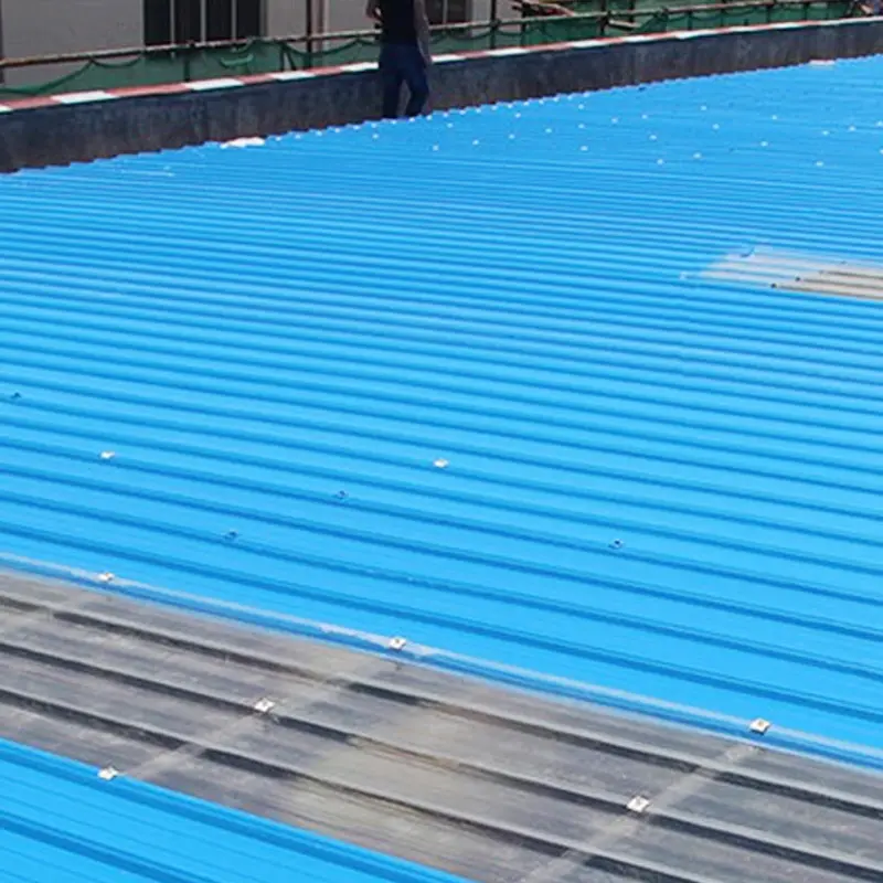 Düşük fiyat korozyon önleyici ses geçirmez PVC çatı ASA Upvc çatı levha plastik oluklu levha