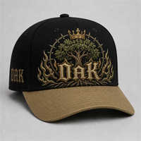 Cappellino da Baseball Personalizzato con Stampa Old English, 5 Pannelli, Visiera Curva, Stile Dad Hat, Streetwear West Coast, Vendita all'Ingrosso, MOQ Basso