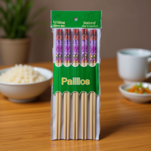 Palillos Chopsticks 12Pcs Natural Wood For Dining - Product Image 3