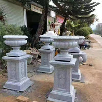 Moules à pots de fleurs en plastique PP préfabriqués de style européen, 60 cm de diamètre, robustes et durables, pour la fabrication de jardinières en béton.
