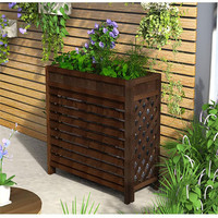 Couverture en bois pour climatiseur, support de plantes en bois rustique, cadre pour climatisation à domicile, radiateur