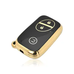 3按钮汽车钥匙遥控盖TPU金边钥匙外壳保护器适用于雷克萨斯汽车钥匙盖