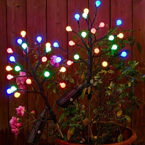 Outdoor <strong>Solar</strong> Powered Garden Lamp <strong>Small</strong> White Ball Standup <strong>Light</strong> Outside <strong>Solar</strong> Branch Stake <strong>Light</strong> with 20 Led <strong>Light</strong> Decorative - Product Image 3
