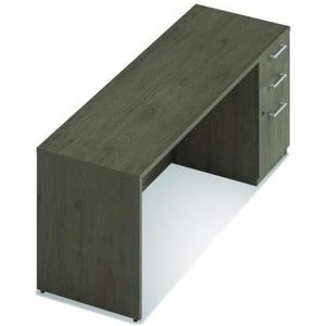 Alera AE1NZK-S2472UF Serie Tom 72 pulgadas. X 24 pulgadas X 29 Pulgadas Aparador Sevilla con Pedestal Derecho, Escritorio de Oficina en Nogal - Product Image 4