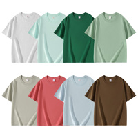 230g coton lourd à manches courtes femmes décontracté américain ample T-shirt en gros couleur unie printemps et été vêtements pour femmes