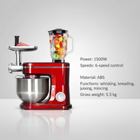 Robot pâtissier professionnel 3-en-1 pour pâte, œufs, gâteaux, fruits, viande et charcuterie – Batteur sur socle électrique pour boulangerie