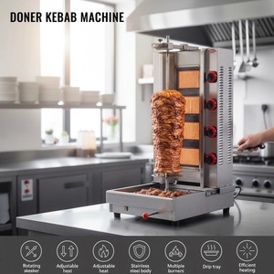 Équipement de cuisine commercial automatique à gaz vertical 4 brûleurs Doner <span class=keywords><strong>Kebab</strong></span> Maker Shawarma Snack <span class=keywords><strong>Machine</strong></span> <span class=keywords><strong>Prix</strong></span> d'usine - Product Image 6