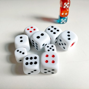 <b>Dice</b> <b>Set</b> White Hexahedron Durable For Chess And Card Entertainment 12-18 Pieces - Product Image 2