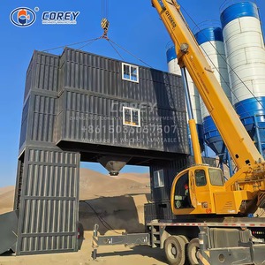โรงงานผสมคอนกรีตแบบเคลื่อนย้ายได้ Corey HZS180 ควบคุมด้วยระบบ PLC สายการผลิตคอนกรีตผสมเสร็จกำลังการผลิตสูง - Product Image 4