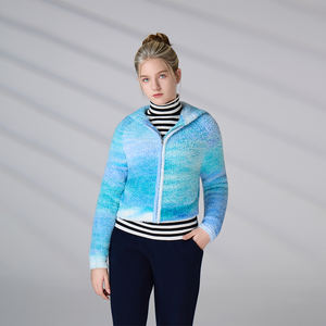 Suéter con Capucha de Punto Personalizado, Estilo Casual, Top Corto, Cárdigan con Cremallera para Mujer, Otoño Invierno - Product Image 1