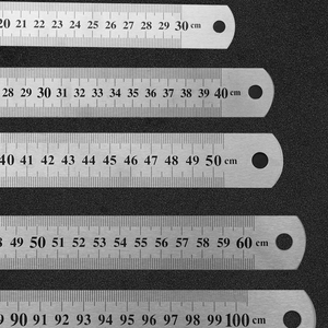 Commercio all'ingrosso di precisione in acciaio inox righello personalizzato LOGO incisa ufficio falegnameria Scribing scala strumento di disegno materiale metallico - Product Image 5