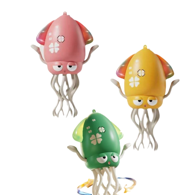 YSJ Plastic Automatic Obstacle Avoidance Walking Animal Toy Electric Musical Induction Dancing Octopus with Light