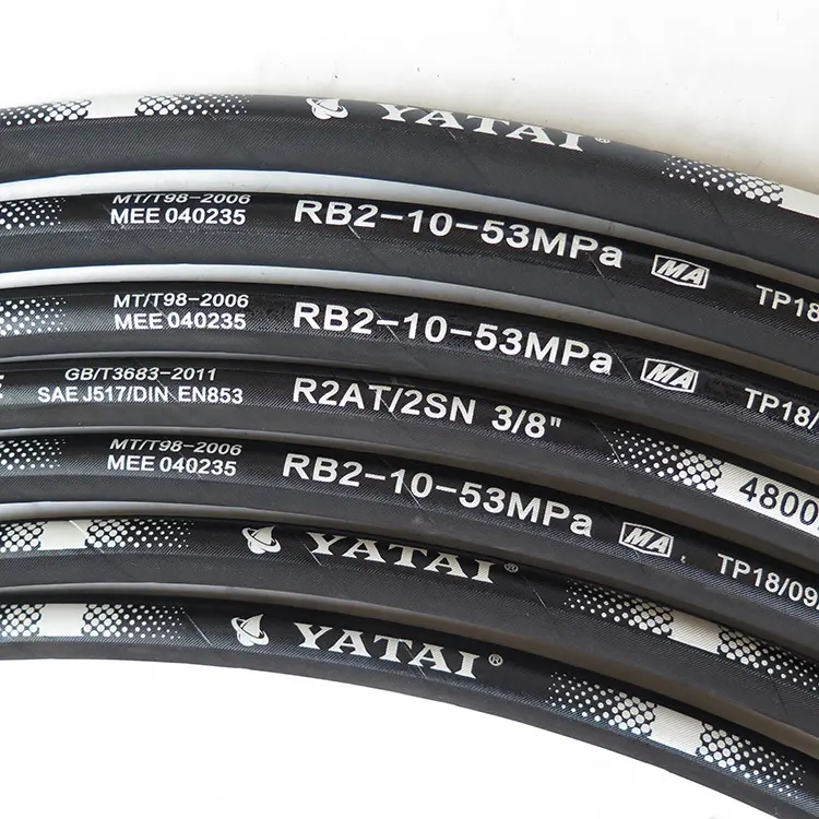YATAI 5/16 pouces coloré flexible tuyau EN caoutchouc Hydraulique SAE 100 R2/EN 853 2SN