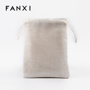 Bolsas de Almacenamiento de Joyería de Lino FANXI, Bolsas de Regalo para Collares y Brazaletes, Forradas en Terciopelo Hechas a Mano - Product Image 2