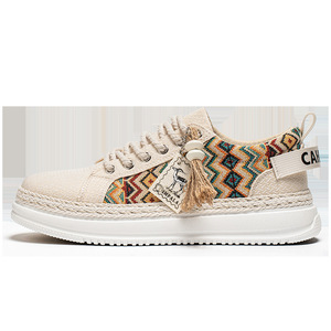Zapatos de lona para hombre, modelo nuevo de verano 2026, transpirables, de tela fina de lino, estilo deportivo, con suela gruesa que aumenta la altura. - Product Image 6