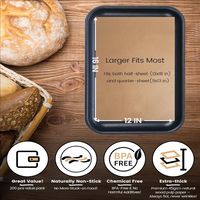 Papier sulfurisé antiadhésif en silicone 12x16 pouces, imperméable et résistant à la graisse, pour four, friteuse à air et restauration rapide