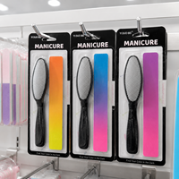 Kit de manucure et pédicure professionnel portable 2-en-1 avec logo personnalisé, lime à ongles et éliminateur de callosités pour les pieds, en plastique