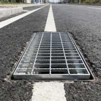Grille de drainage composite en acier robuste pour caniveau, grille de drainage métallique pour trottoir