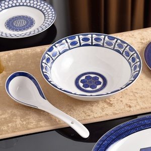 Luxueux vente chaude nordique décoration de la maison bleu luxe 32 pièces ensemble de dîner en porcelaine - Product Image 3