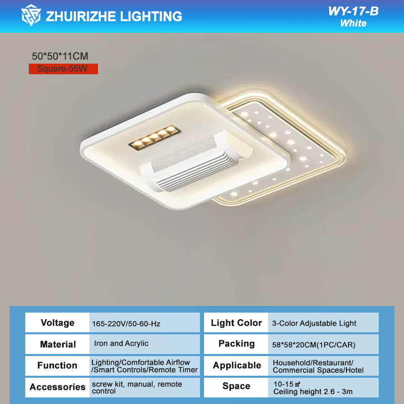 Luz tricolor cuadrada blanca