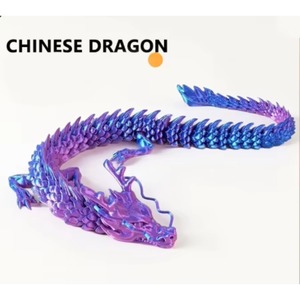 Statues de dragon chinois imprimées en 3D, fabriquées à la main, uniques, sur le thème des animaux, œufs de dragon en plastique, jouets pour enfants, cadeaux pour filles, directement de l'usine OEM - Product Image 2