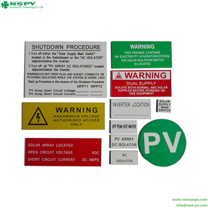 PV Self-Adhesive <b>Solar</b> Label <b>Kit</b> with UV Resistant Waterproof Stickers for Outdoor <b>Solar</b> Energy Systems - Product Image 3