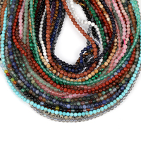 2mm 3mm 4mm Perles de pierre naturelle Agates Oeil de tigre Malachite Turquoises Amazonite Perles rondes pour la fabrication de bijoux DIY Bracelet 15''