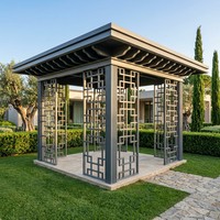 Pergola à lames orientables en aluminium, gazebo, contrôle écologique du climat, protection solaire, imperméable, conception sur mesure, revêtement fluorocarboné, extérieur