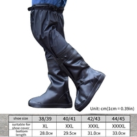 Couvre-bottes de pluie imperméable pour l'équitation à l'extérieur Couvre-chaussures épaissi résistant à l'usure Bottes de pluie à tube haut