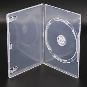 SUNSHING Factory Wholesale Black 1 Disc Stackable DVD Cases White CD Poly Stackable Square Box Clear Stacking Hub Blu ray Cases - Product Image 5