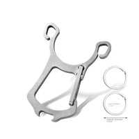 Porte-clés fronde en alliage de titane outils EDC extérieurs durables tentures de bouteilles en métal à pression rapide portables pour le Camping