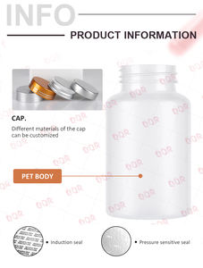 ขวดเกรดอาหาร60มล. สำหรับสัตว์เลี้ยงแท็บเล็ตแช่แข็งพร้อมฝาเกลียวโลหะสายไม้ - Product Image 3