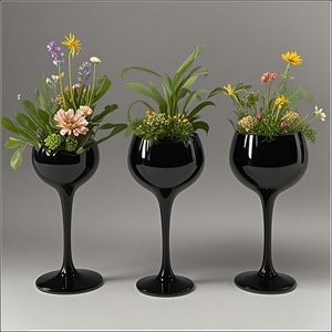 Macetas Modernas Grandes para Interiores, Florero Decorativo de Piso para Sala de Estar, Vestíbulo de Hotel, Soporte de Lujo para Plantas - Product Image 1